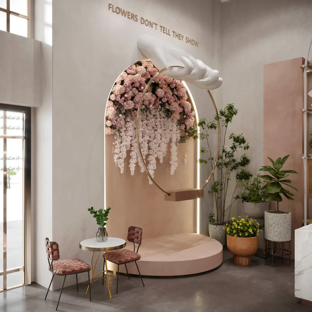 Стили оформления дизайна магазина цветов