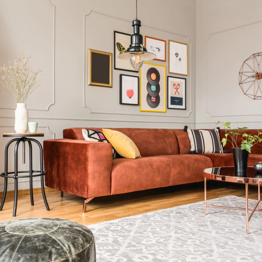 Дизайн-проект інтер'єру вітальні в стилі еклектика