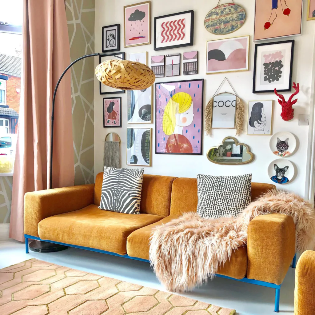 Дизайн-проект вітальні у стилі еклектика