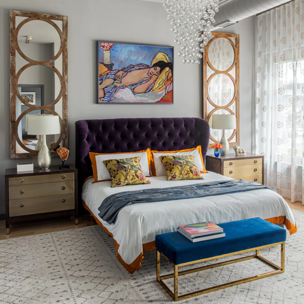 Дизайн-проект інтер'єру спальні у стилі еклектика