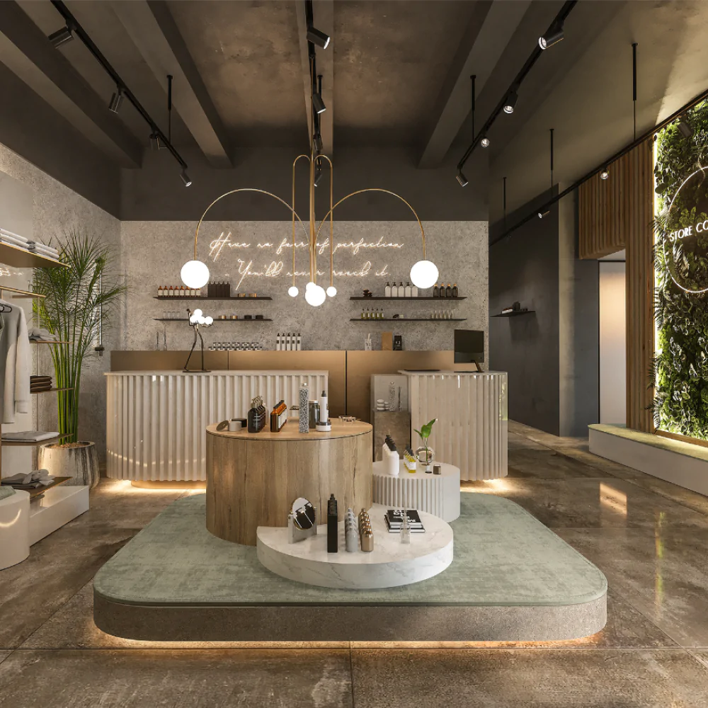 Інтер'єр магазину в екостилі