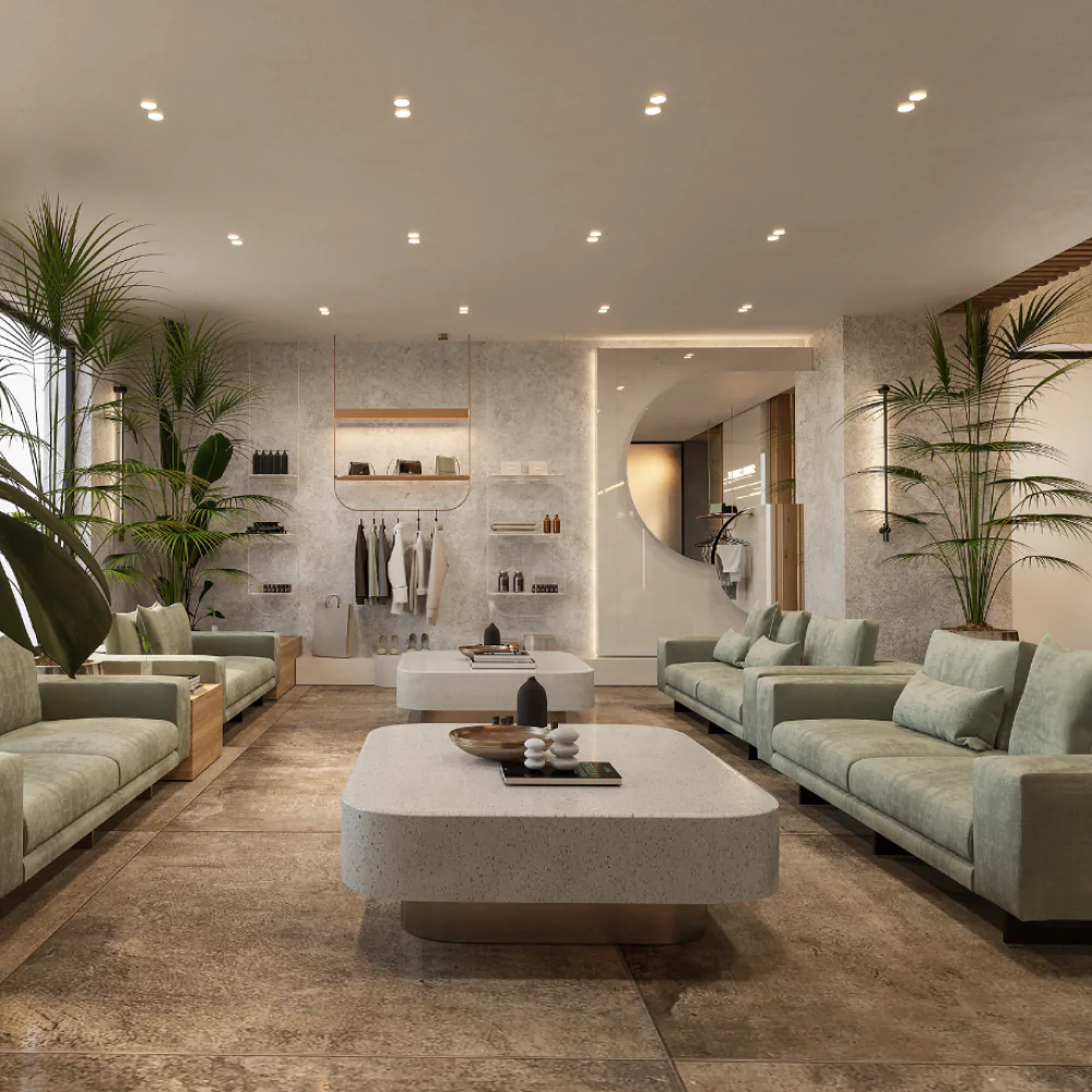 Інтер'єр магазину в екостилі