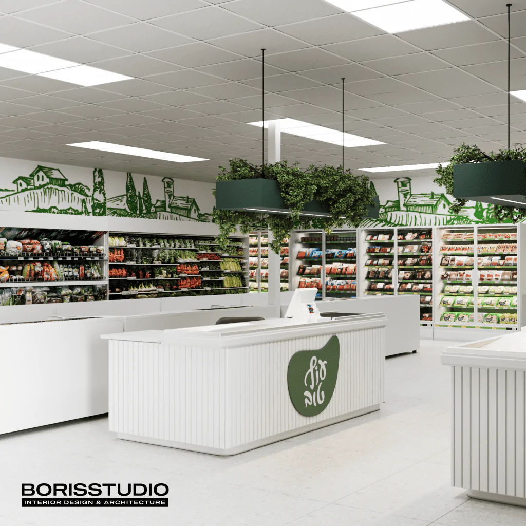 Освітлення в інтер'єрі магазину в екостилі