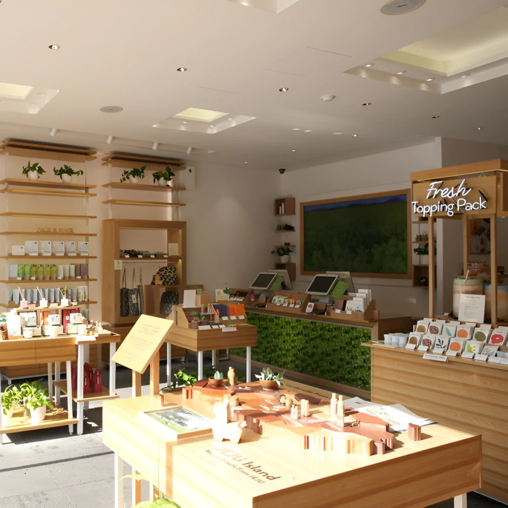 Освітлення для магазину в екостилі