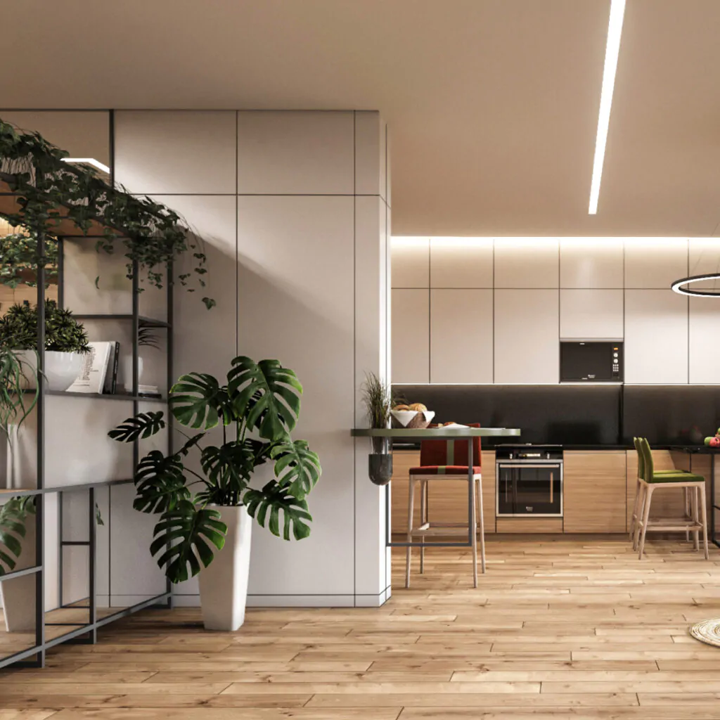 дизайн інтер'єру квартири в екостилі