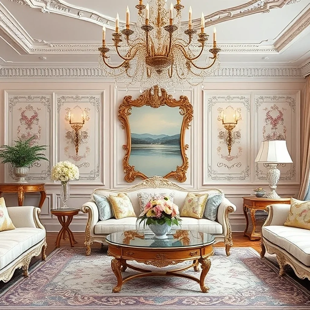Гостиная в стиле рококо