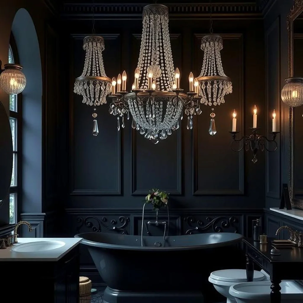 Готическая ванная интерьер