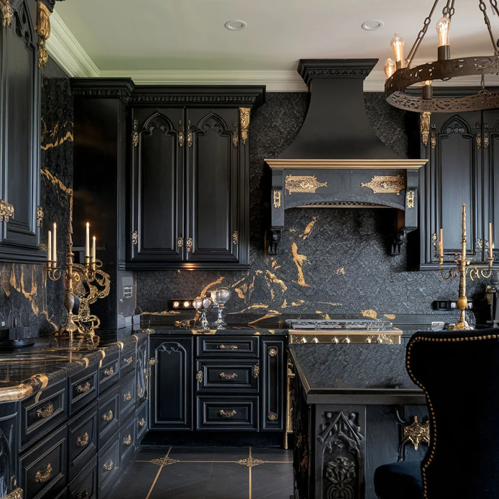 Интерьер кухни готика