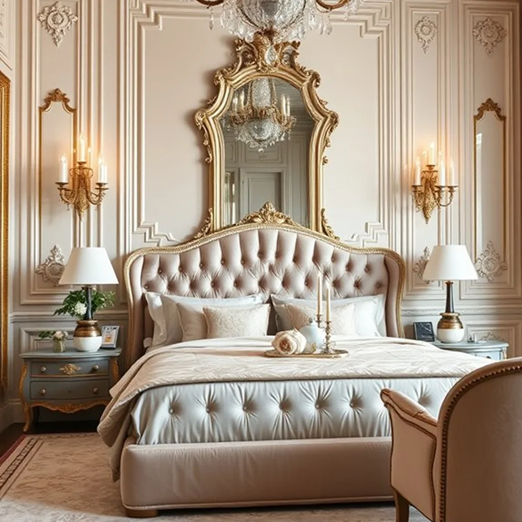 Интерьер спальни рококо
