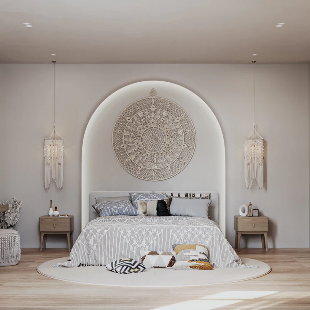 Інтер'єр спальні в стилі бохо