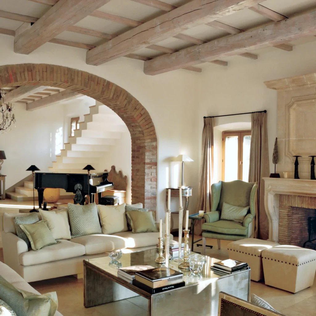 Дизайн інтер'єру вітальні в італійському стилі