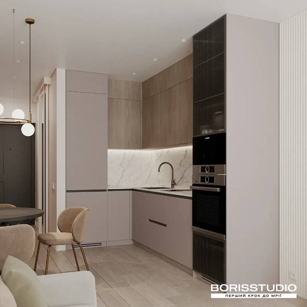 Минималистичный интерьер кухни