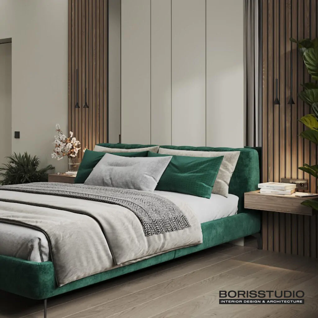 Дизайн спальні для будинку в Моршині