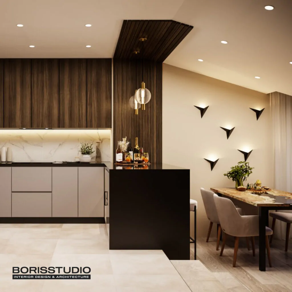 Дизайн-проект кухни для таунхауса в Моршине