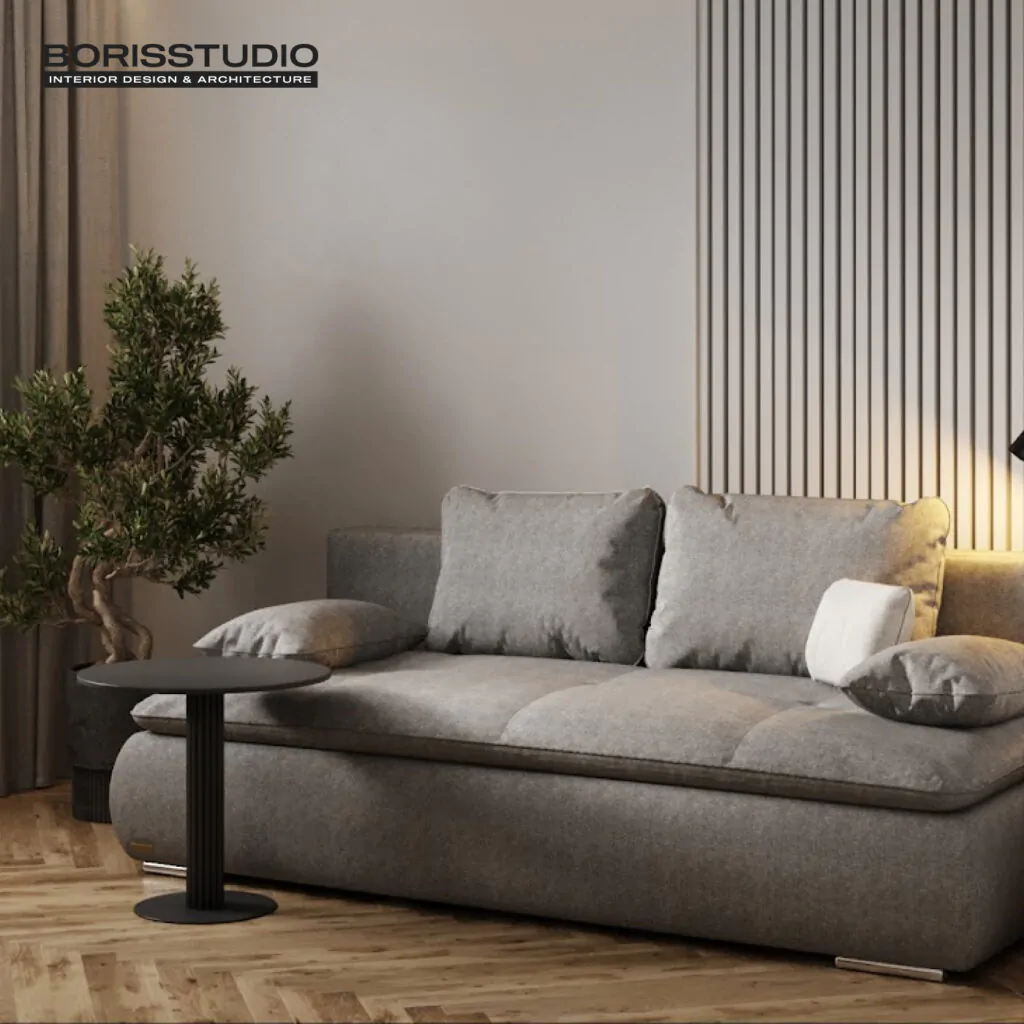 Дизайн інтер'єру вітальні для будинку в Моршині