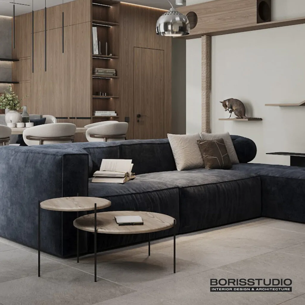 Дизайн вітальні будинку в Моршині