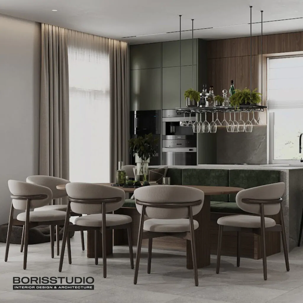 Дизайн кухні будинку в Моршині