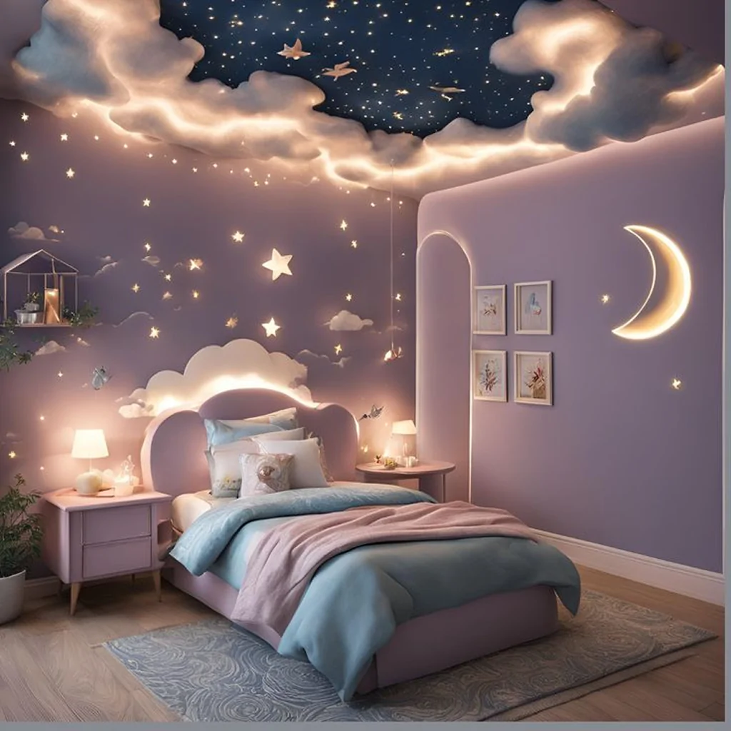 Натяжна стеля із зірками