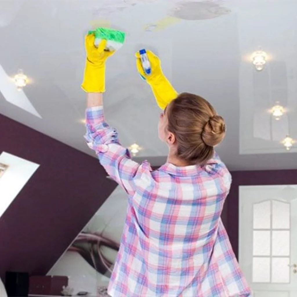 Натяжной потолок уход