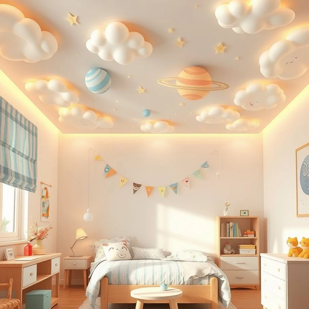 Натяжные потолки в детской