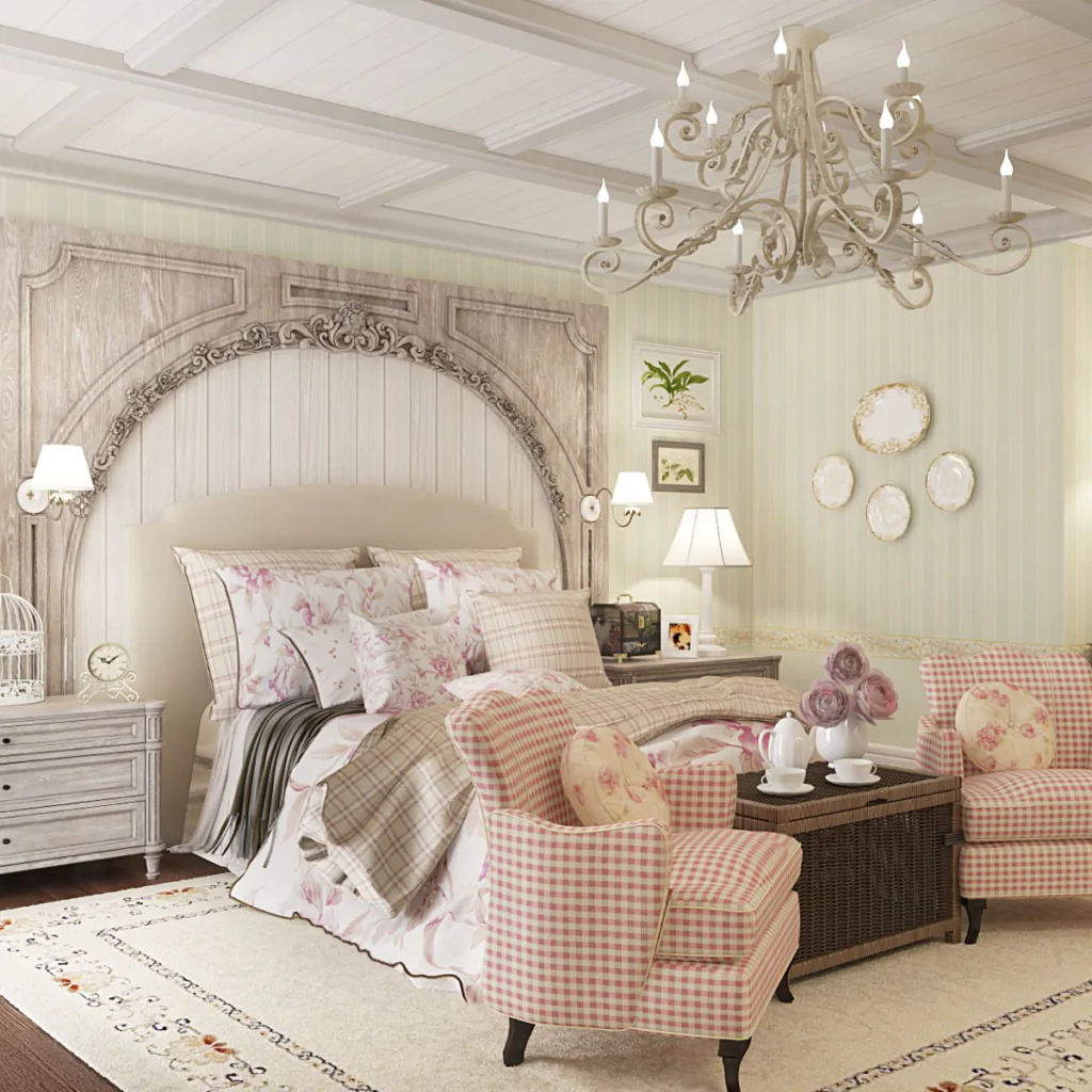 интерьер спальни в стиле прованс