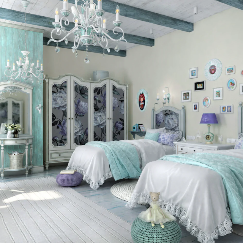 Дизайн интерьера детской комнаты в прованском стиле, фото №76