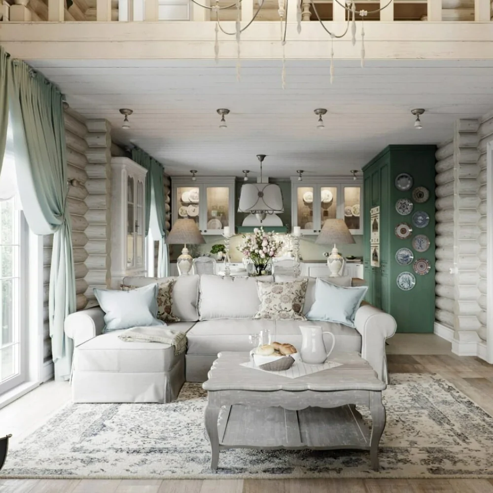 Дизайн-проект інтер'єру вітальні у стилі прованс