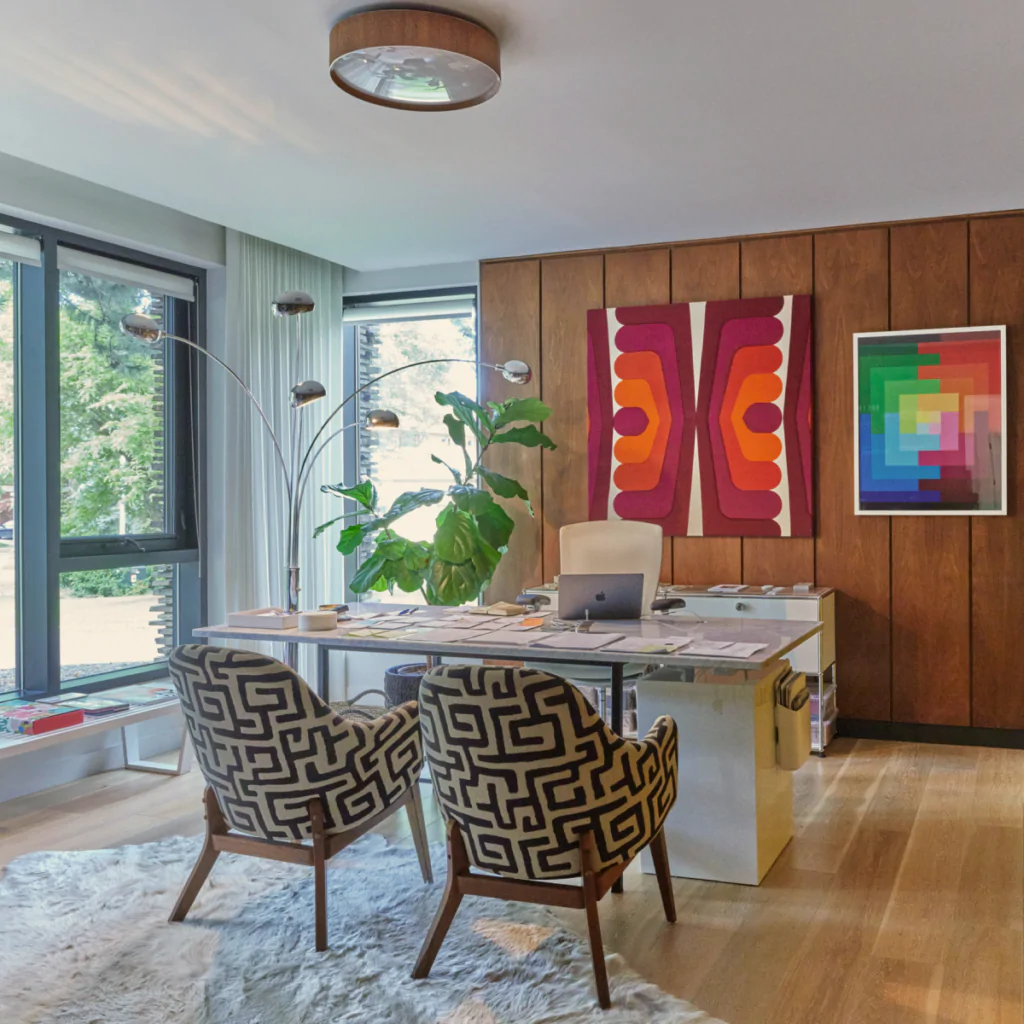 Дизайн інтер'єру кабінету в стилі ретро