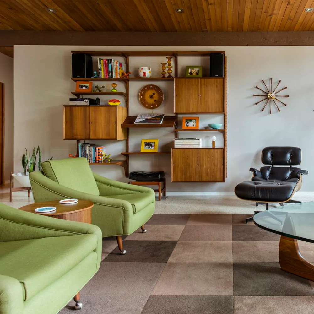 Дизайн-проект вітальні в стилі ретро