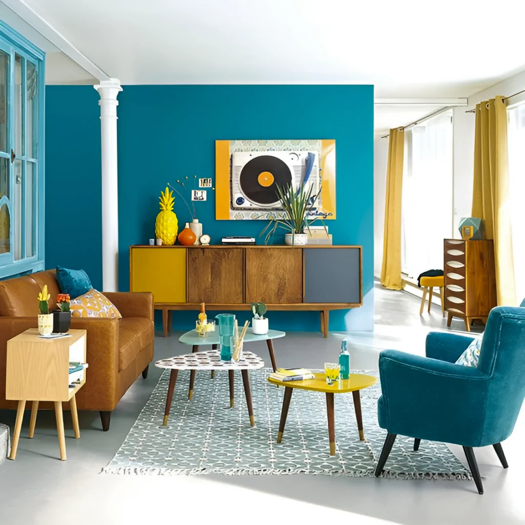 Дизайн інтер'єру будинку в стилі ретро