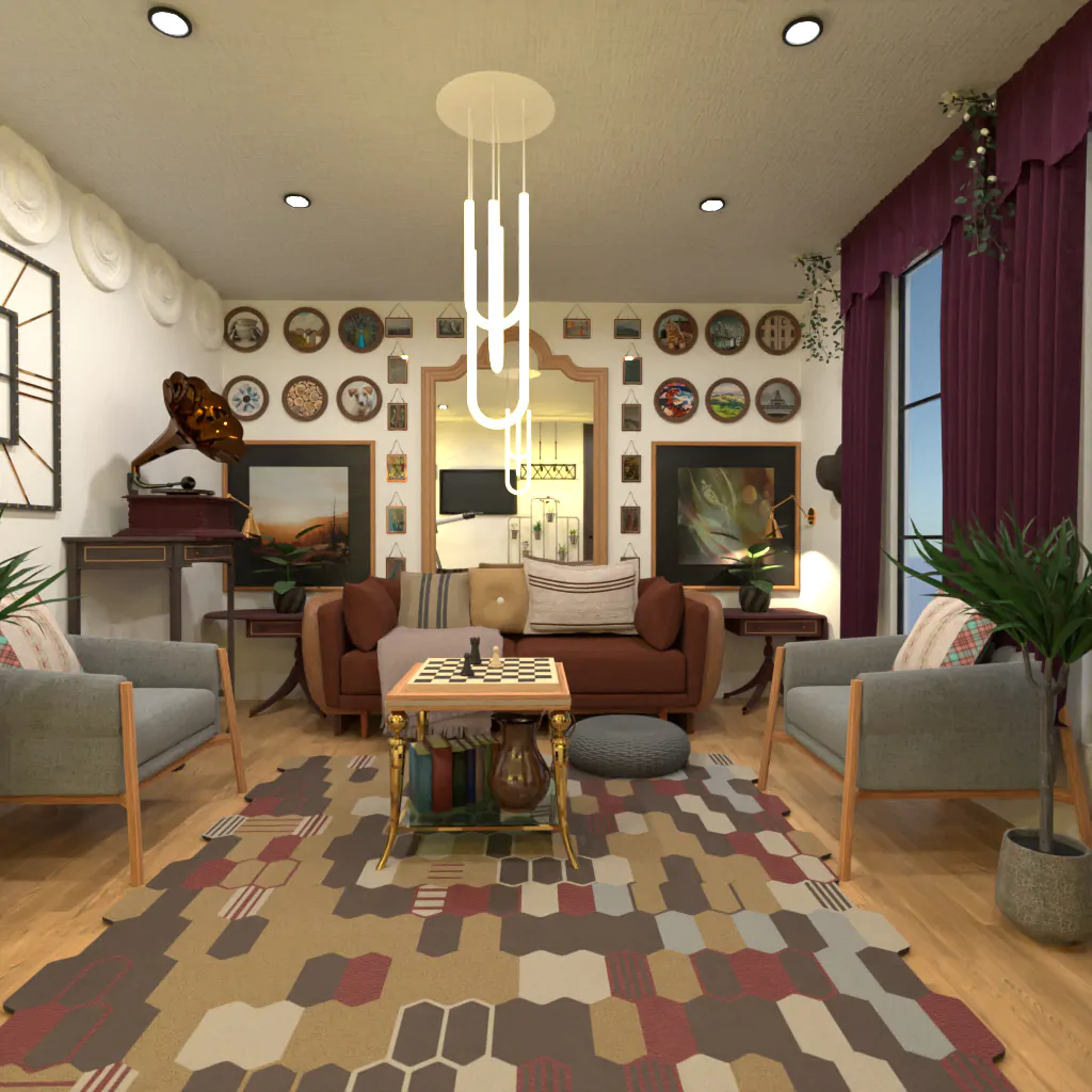 Дизайн-проект котеджу у ретро-стилі