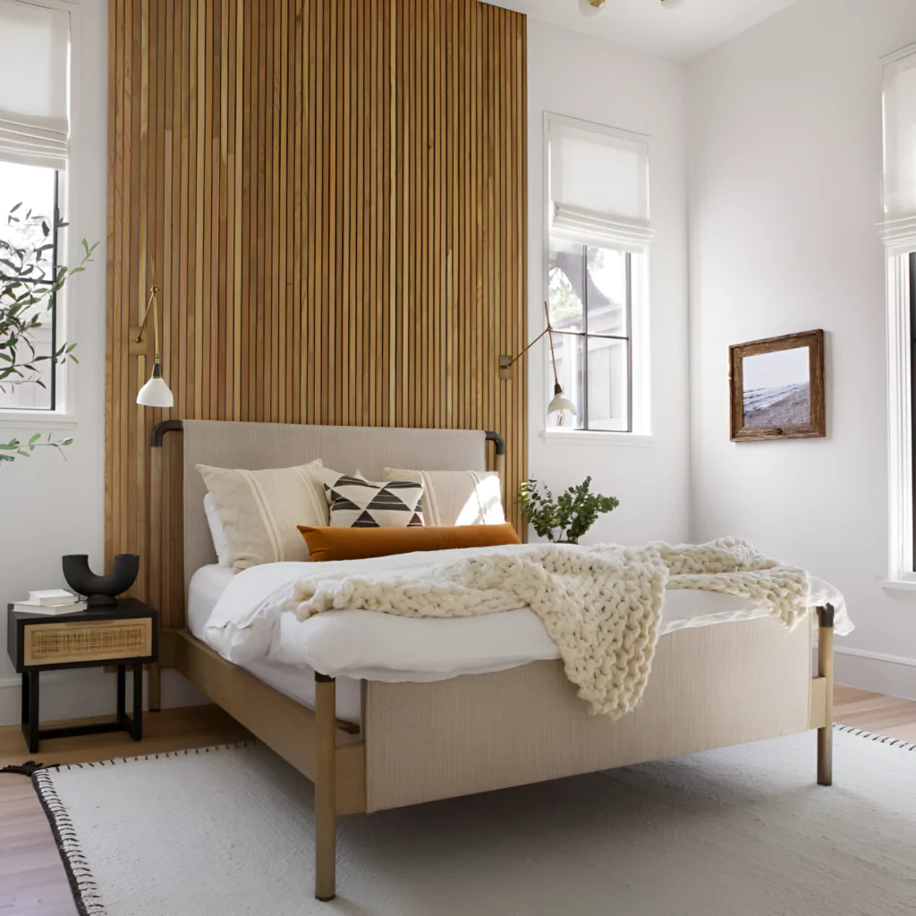 скандинавський стиль спальні у дизайні квартири