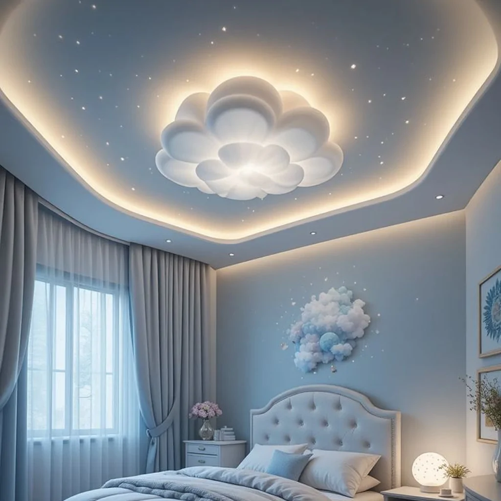 Стеля з підсвічуванням у дитячій