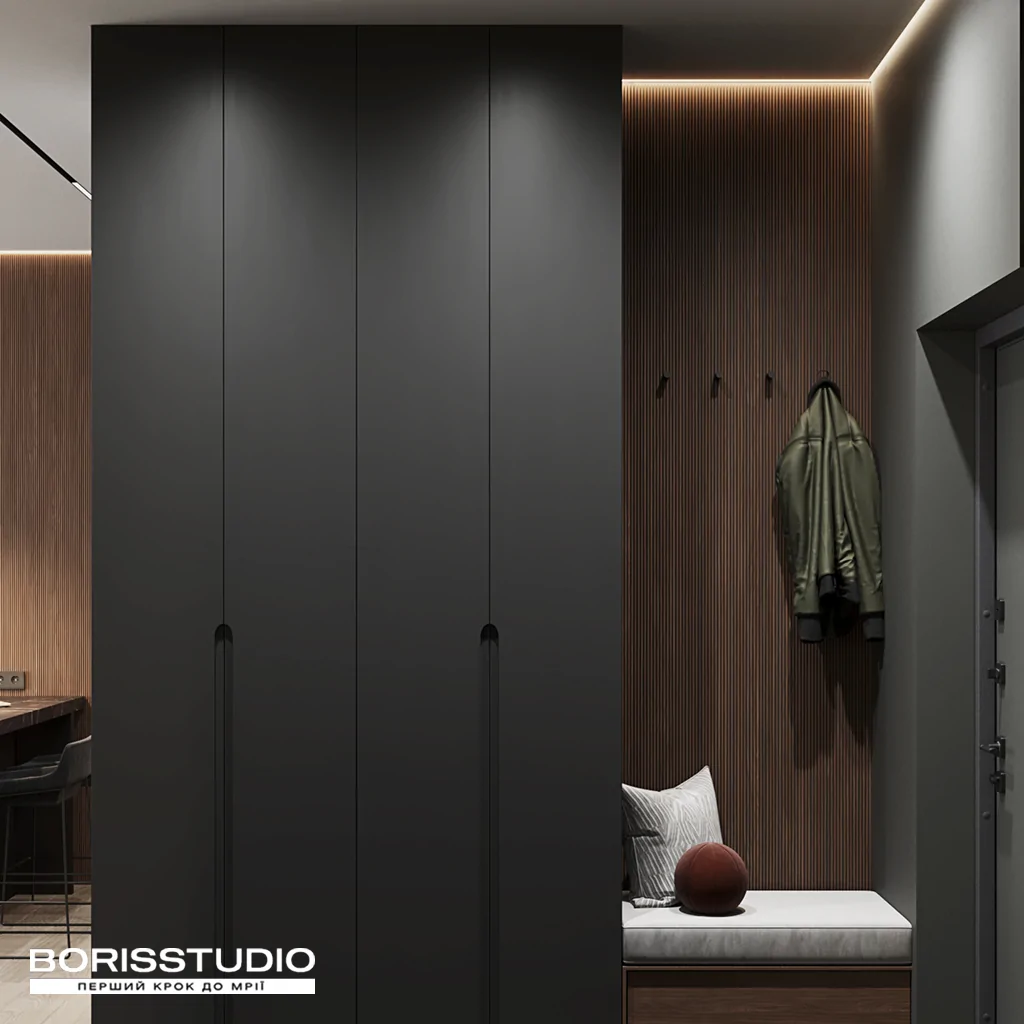 Сучасний інтер'єр передпокою лофт