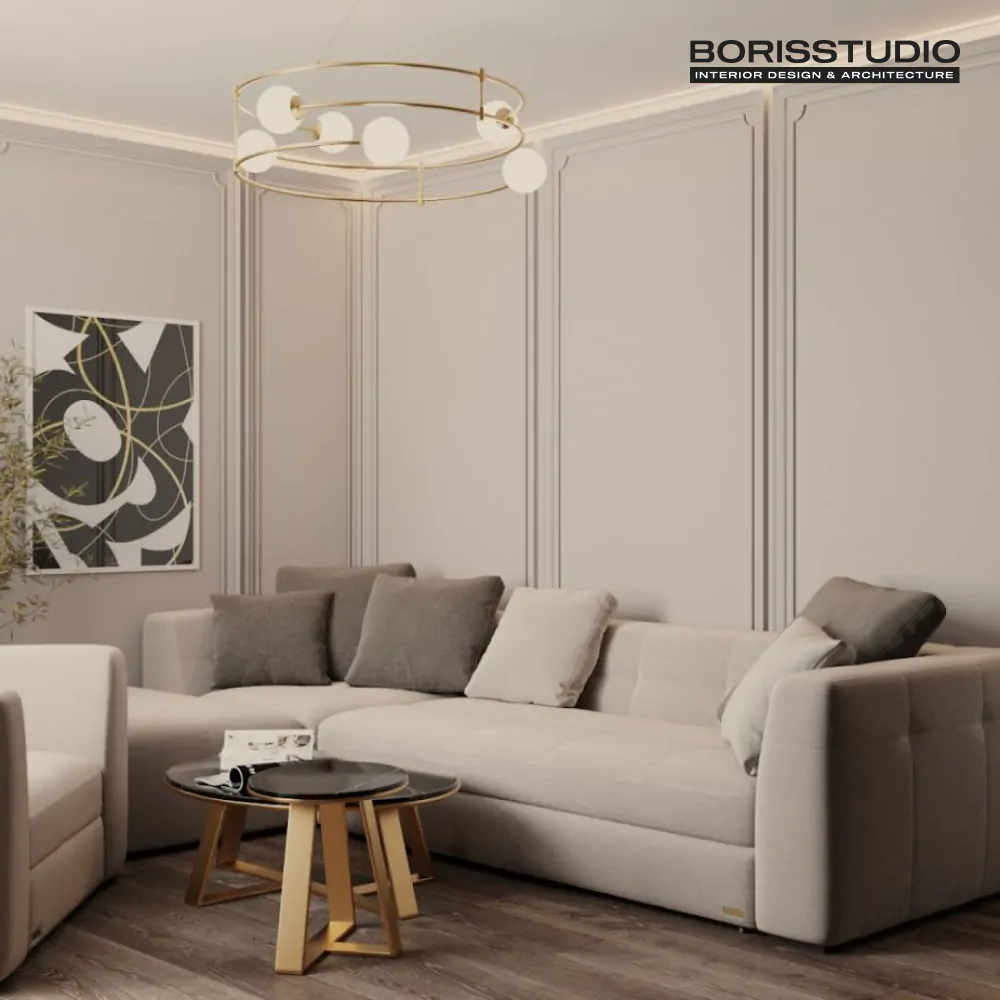 Дизайн интерьера гостинной в Верховине