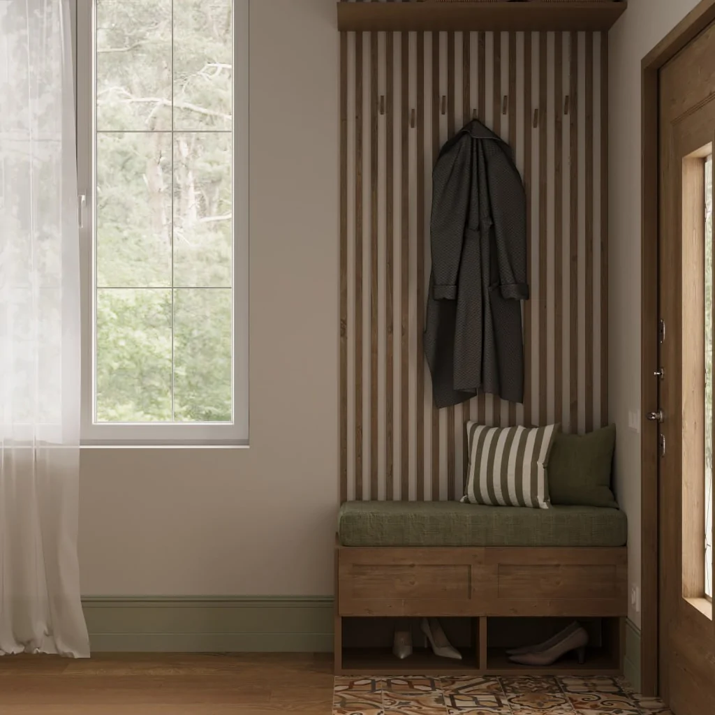 Затишний інтер'єр передпокою прованс