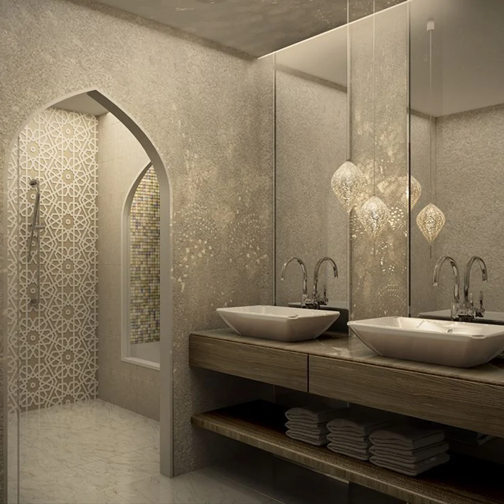 Дизайн інтер'єру ванної кімнати в арабському стилі