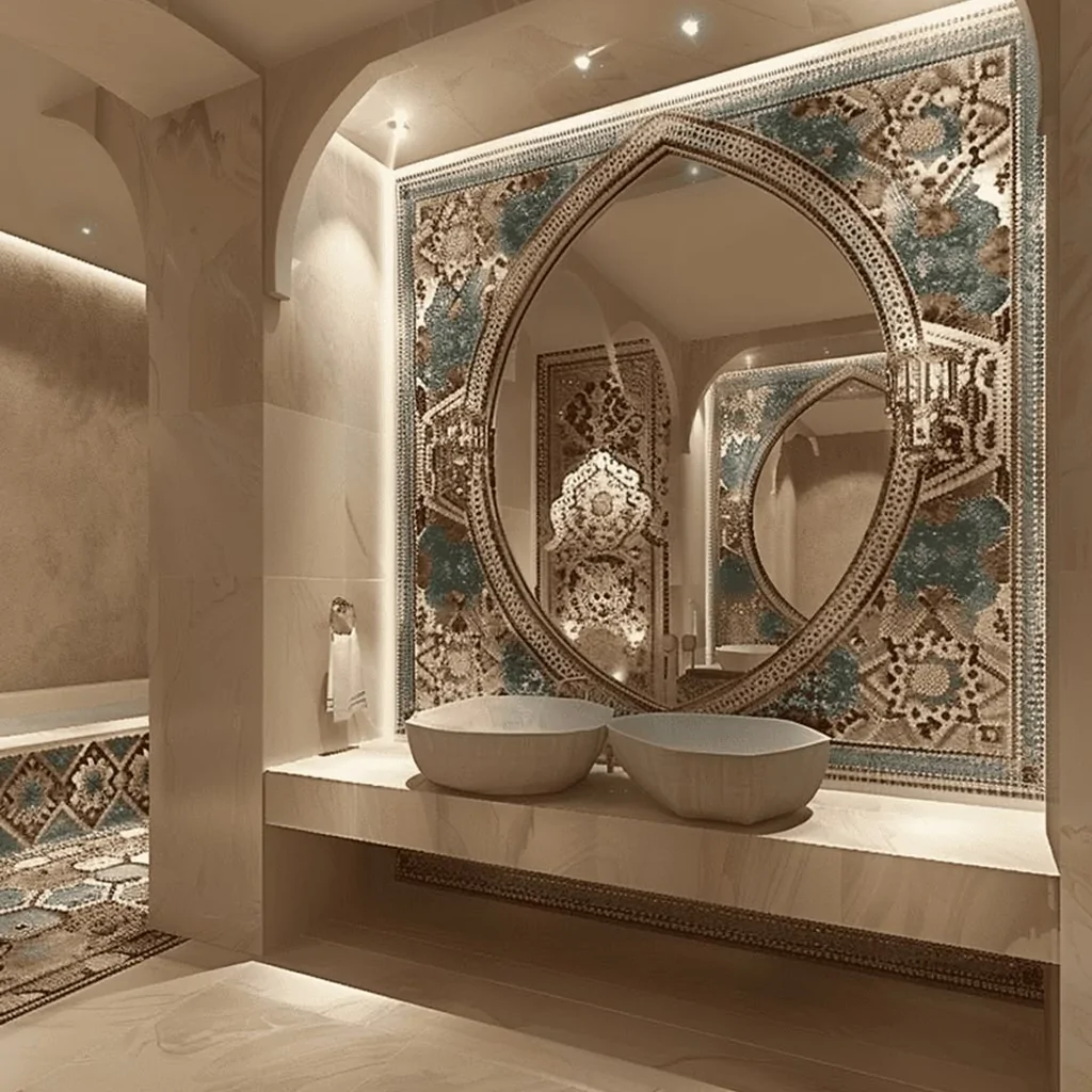 Дизайн ванної кімнати в арабському стилі