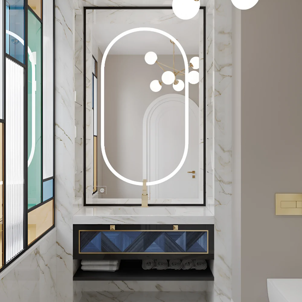 Дизайн інтер'єру ванної кімнати в стилі ар деко