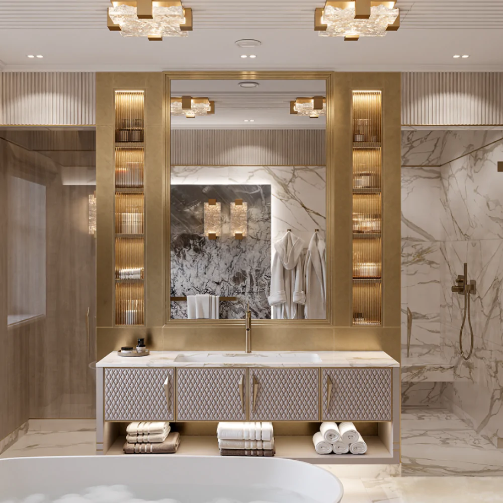 Дизайн-проект інтер'єру ванної кімнати у стилі арт-деко