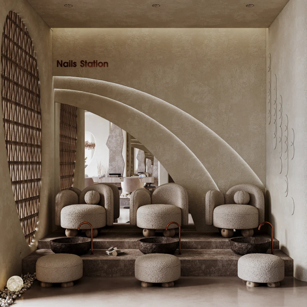 Дизайн інтер'єру салону краси в стилі мінімалізм