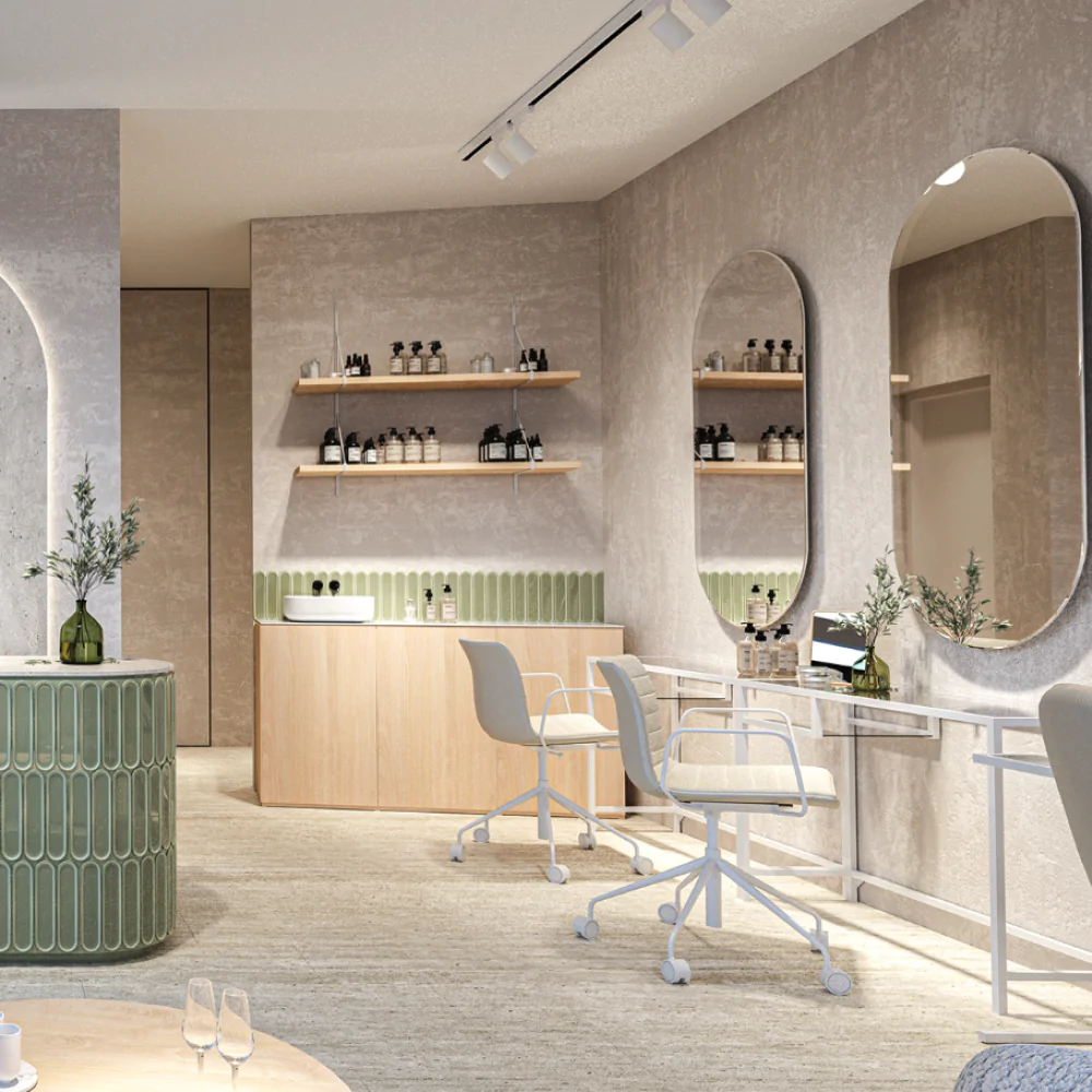 світло в салоні краси мінімалізм