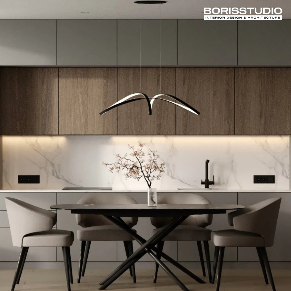 Кухня в бежево-сірих відтінках