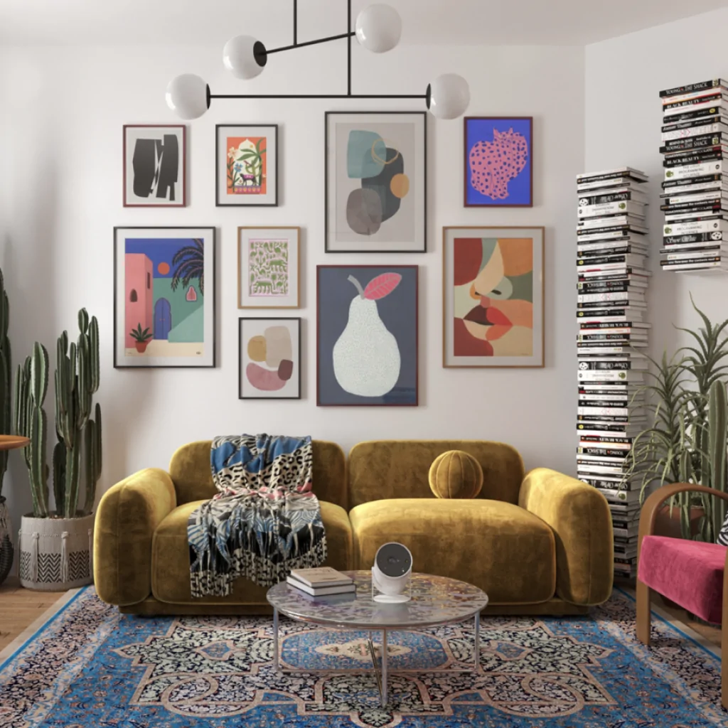 Дизайн интерьера гостиной в стиле бохо