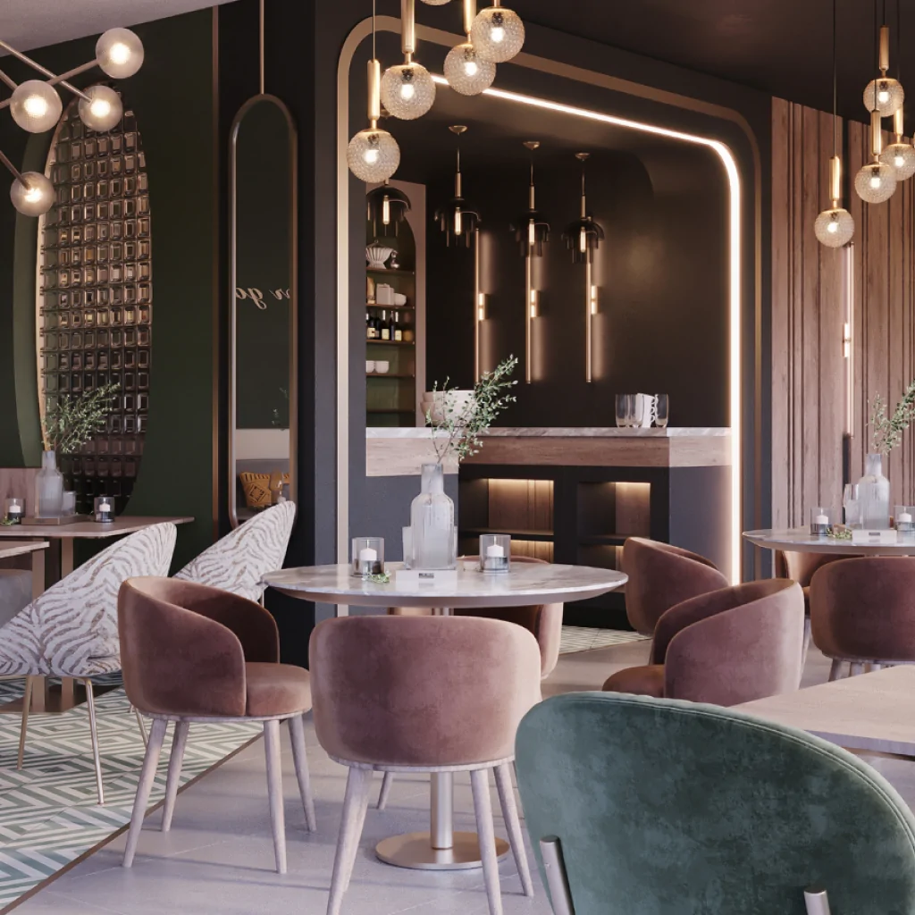 Дизайн кафе в стилі модерн