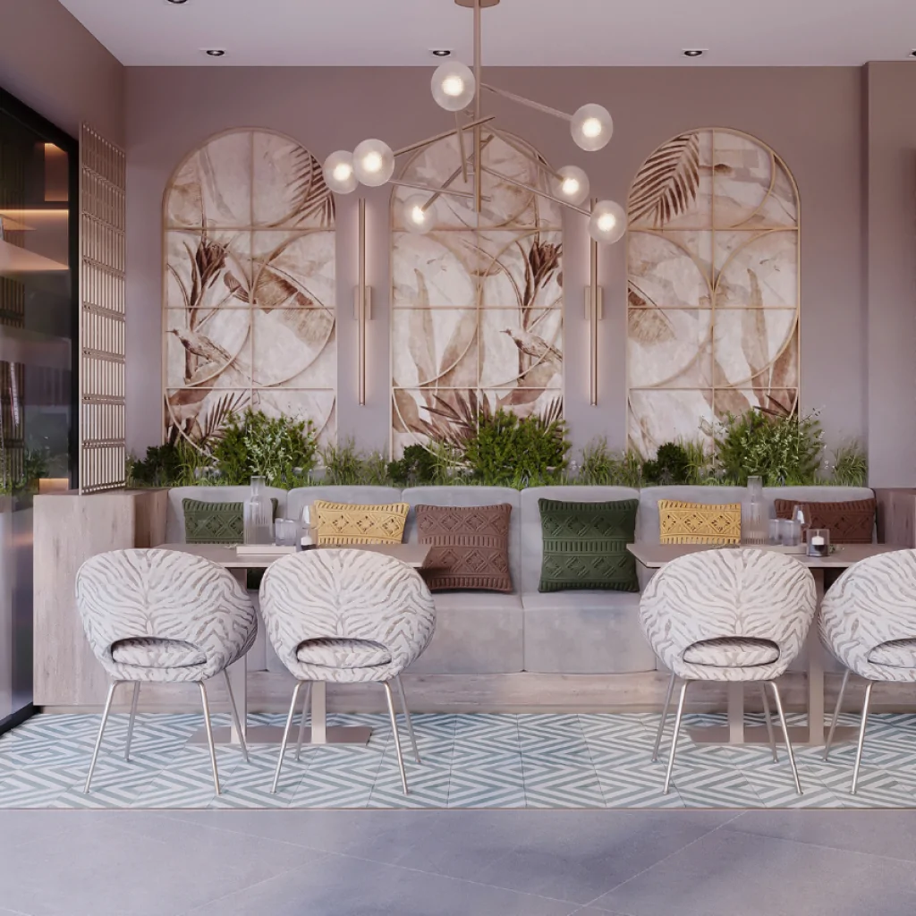 Дизайн інтер'єру кафе в стилі модерн