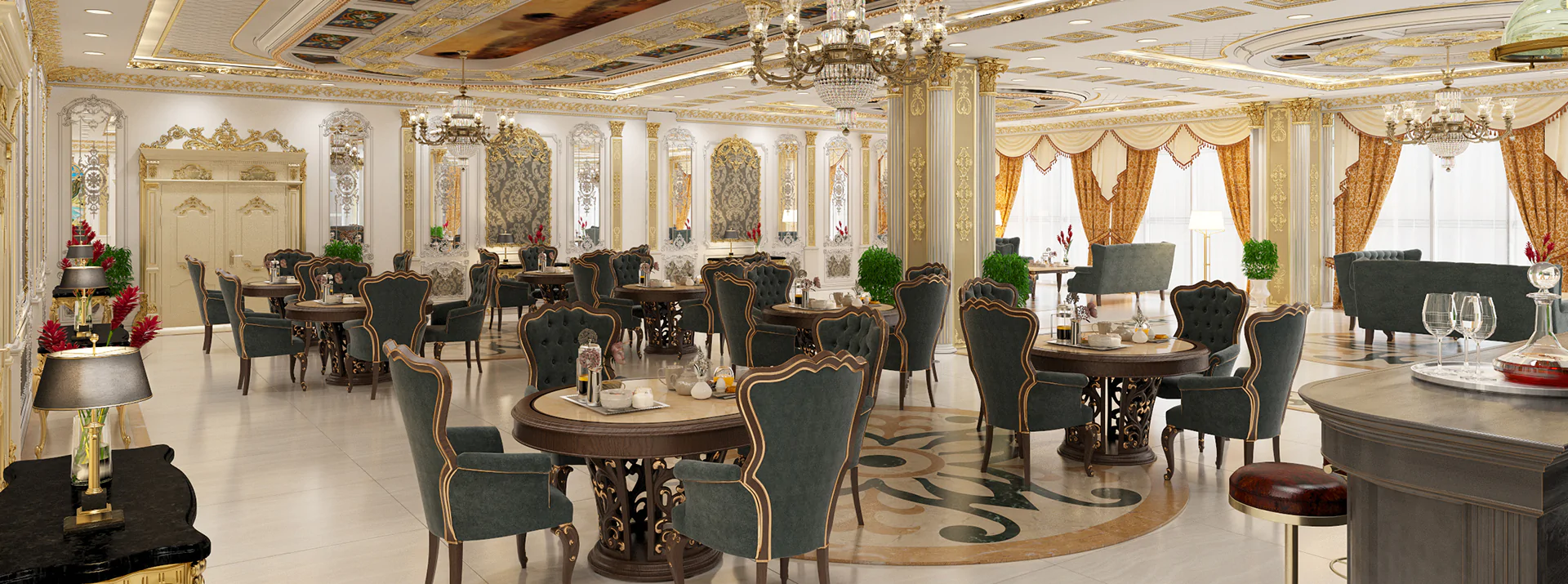 Особливості дизайну інтер’єру кафе та ресторанів у класичному стилі