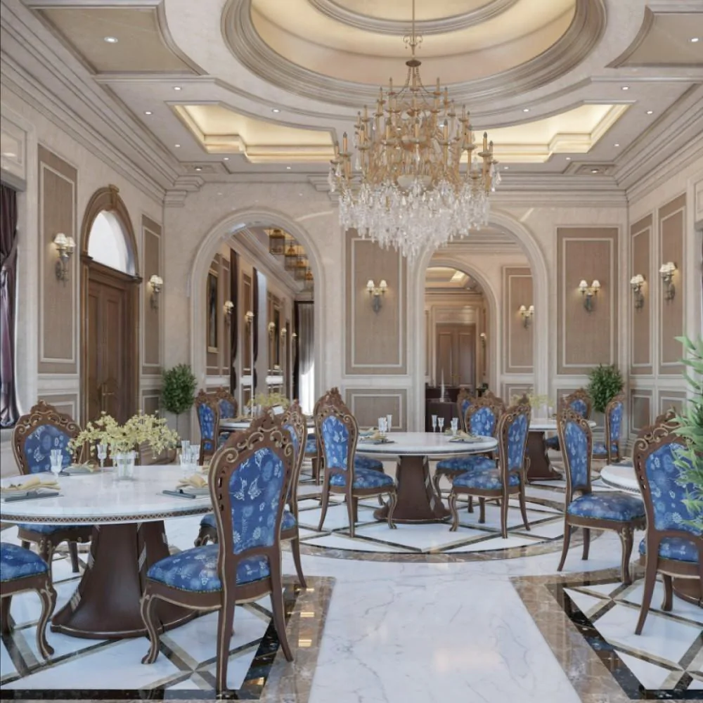 Дизайн інтер'єру ресторану в класичному стилі №13
