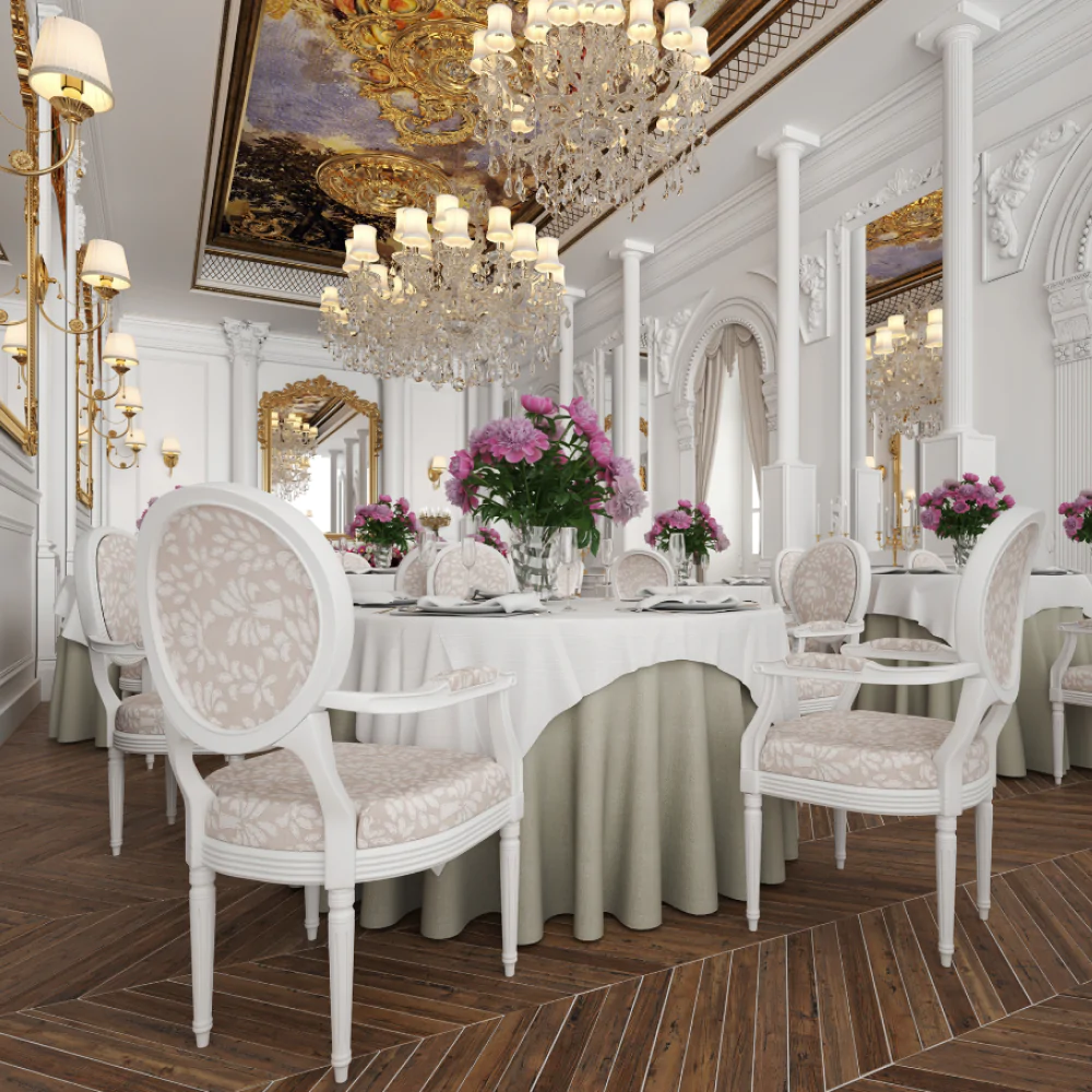 Дизайн інтер'єру ресторану в класичному стилі №1