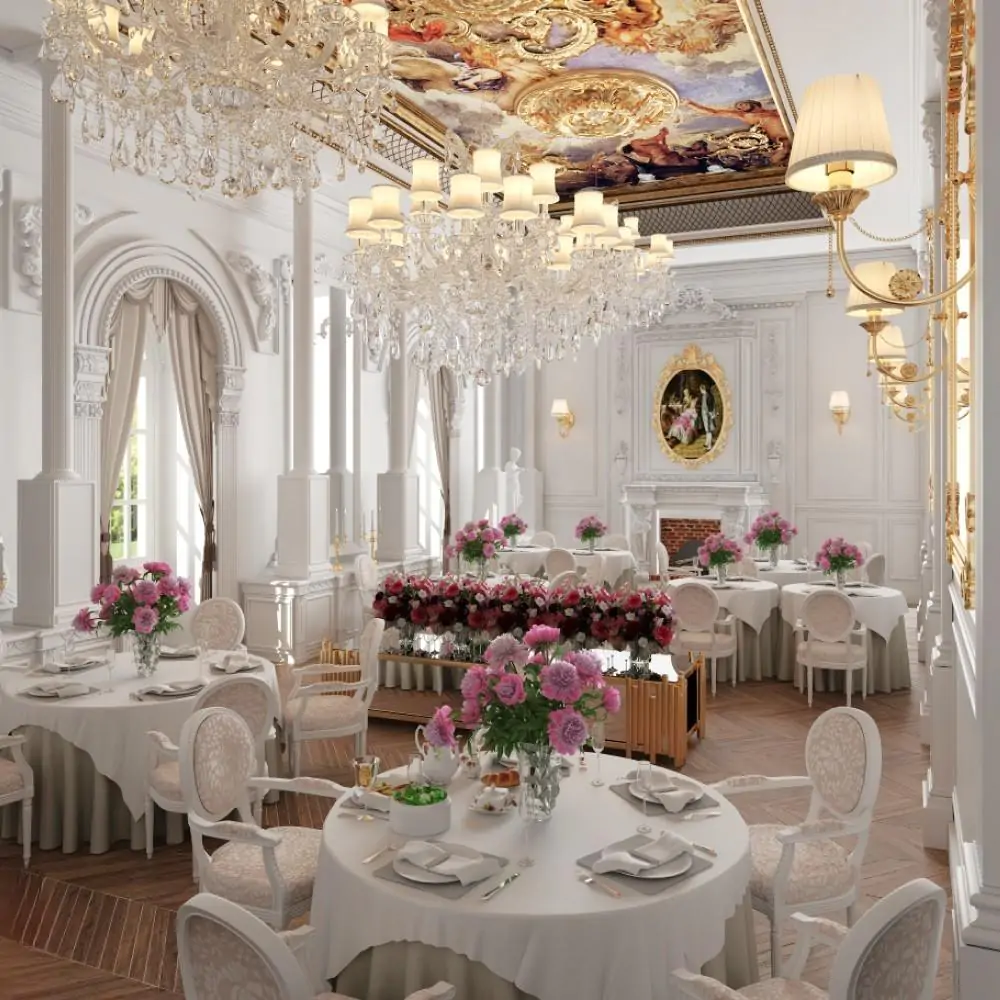 Дизайн інтер'єру ресторану в класичному стилі №2